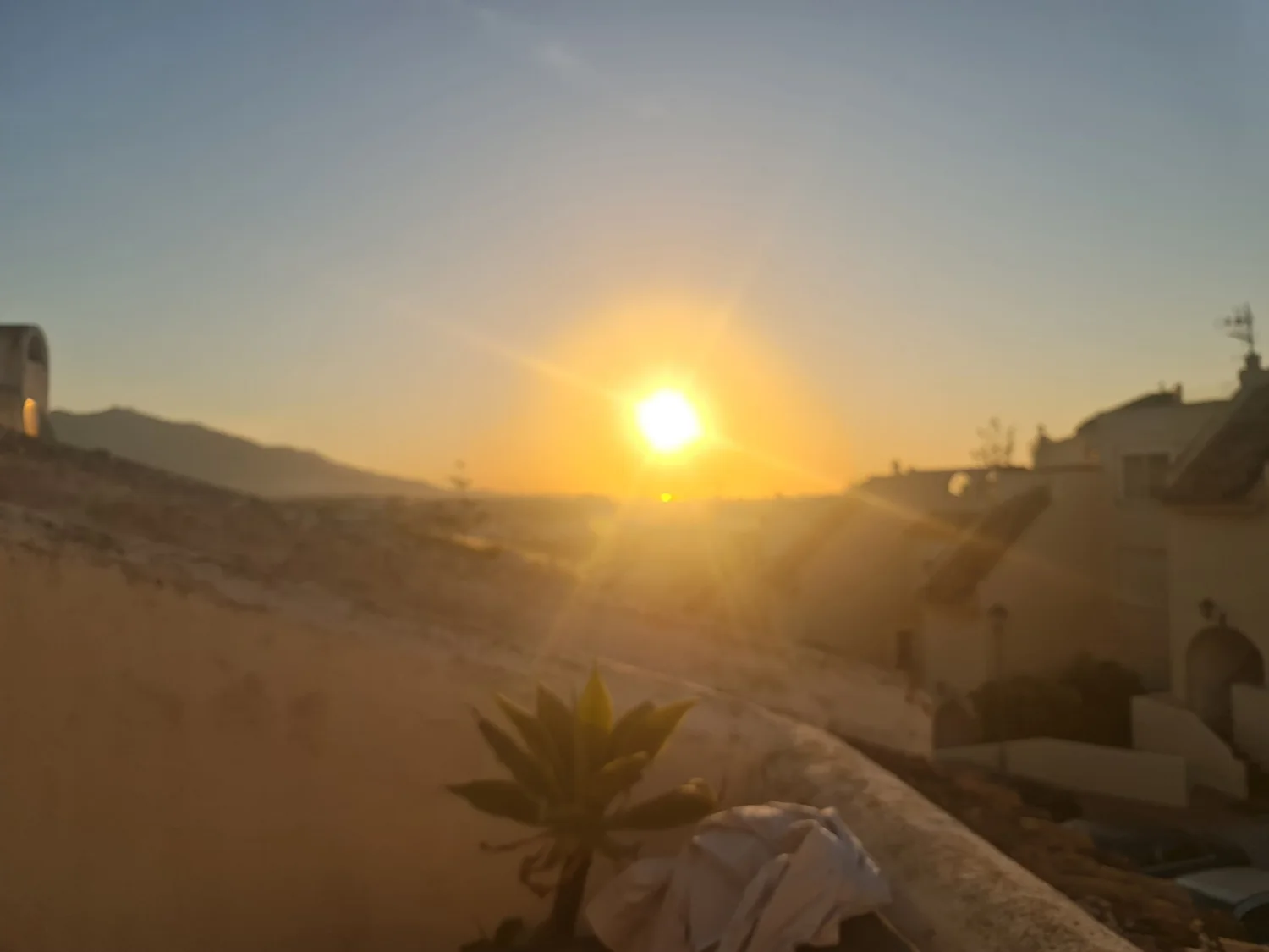 Solnedgang set fra Casa Amar